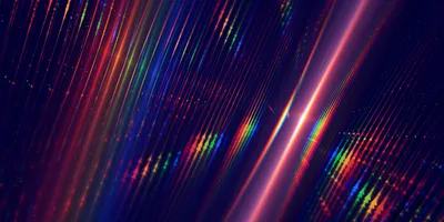 A conceptual image of light scattering through a prism-like fiber optic pathway, representing Raman spectroscopy and spectral analysis.
