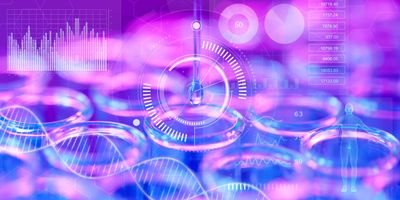 Digital visualization of laboratory vials with overlaid data charts, DNA strands, and human health graphics, symbolizing the integration of LIMS (LaboraDigital visualization of laboratory vials with overlaid data charts, DNA strands, and human health graphics, symbolizing the integration of LIMS (Laboratory Information Management Systems) in modern analytical workflows.tory Information Management Systems) in modern analytical workflows.