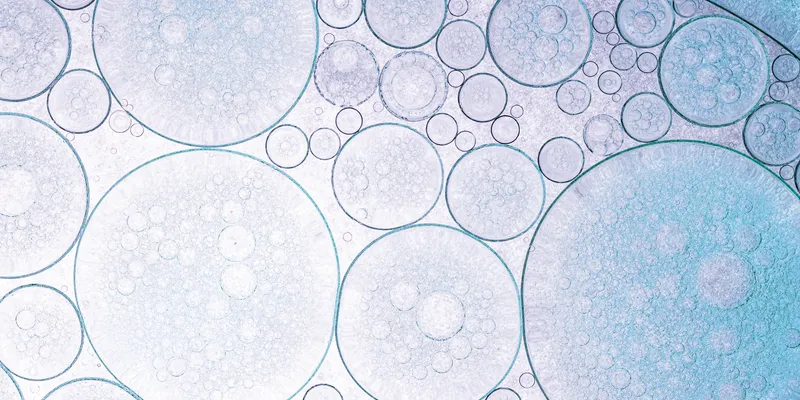 Close-up macro science bubbles