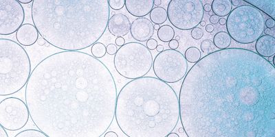 Close-up macro science bubbles