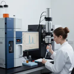 LC-MS chromatogram of indole-3-carbinol showing double peaks