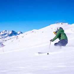 skier on mountain slope