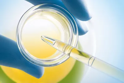 Close-up of a pipette and container indicating sterility assurance in labs.