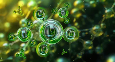 Abstract representation of sustainable chromatographic methods