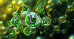 Abstract representation of sustainable chromatographic methods