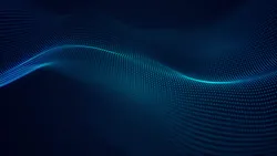 Abstract blue wave pattern representing data analysis