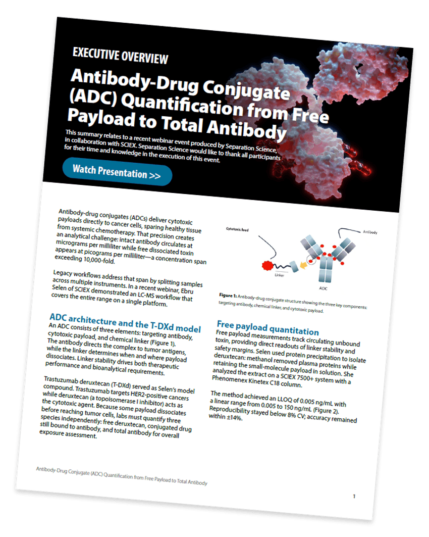 Cover image of executive overview showing ADC drug conjuage