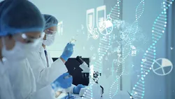 Researchers using advanced technology in AI-driven laboratory operations.