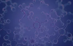 Abstract image of PFAS molecules related to lab contamination