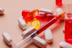Methylmalonic acid testing materials including syringes and capsules.