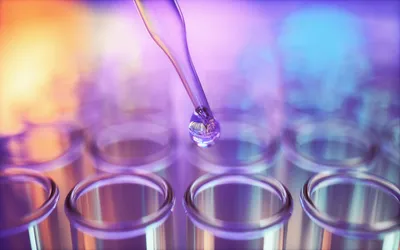 Pipette with drop over test tubes illustrating analytical method validation