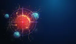 Illustration of tumor cells with molecular targets for mapping