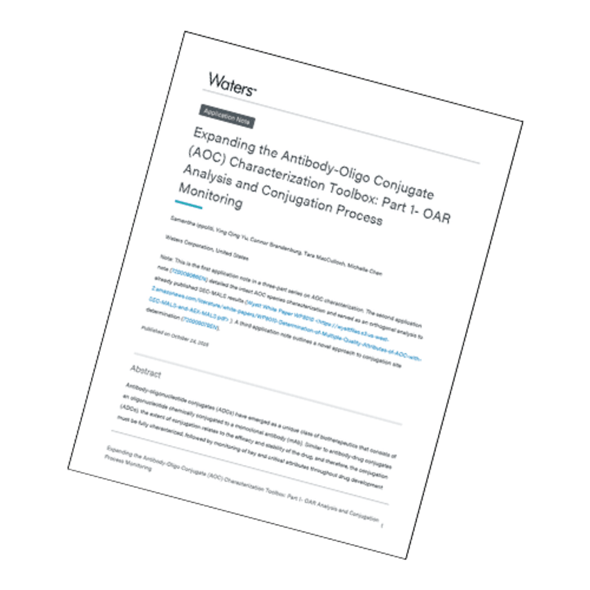 Expanding the Antibody-Oligo Conjugate(AOC) Characterization Toolbox 3 Parts