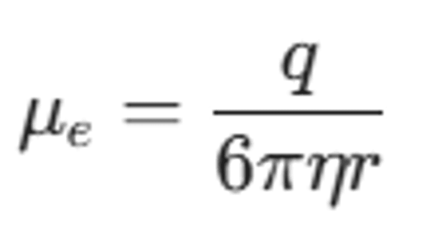 electrophoretic mobility equation