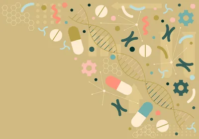 Abstract illustration representing structural and spatial omics concepts