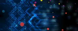 Abstract visualization representing high resolution mass spectrometry systems.