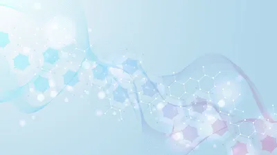 Abstract representation of chromatographic method validation with molecular structures.