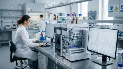 Chromatography data system showing system suitability results in a regulated QC lab.