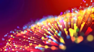 Colorful abstract representation of data integration in labs