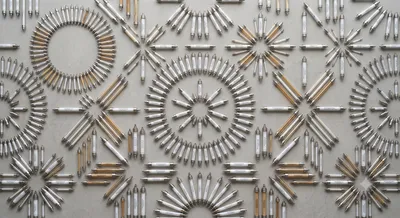 Diverse chromatography tubes organized in geometric patterns