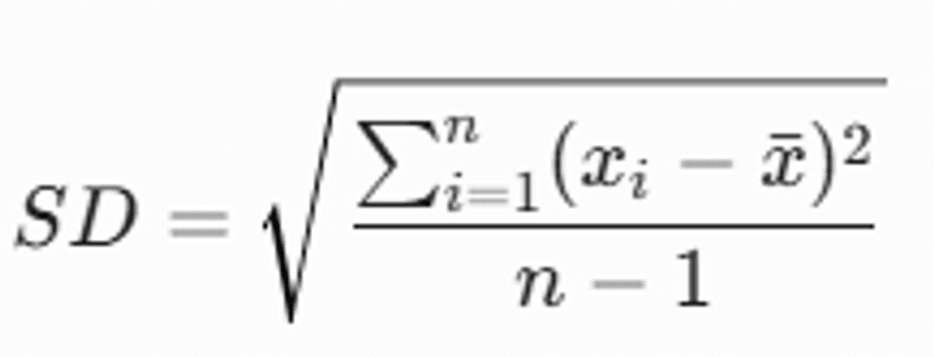 Standard deviation calculation.
