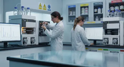 HPLC equipment used for analytical method precision testing