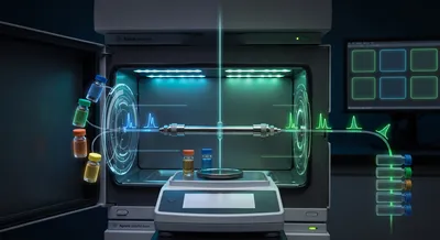Chromatography setup illustrating system suitability testing