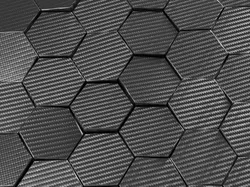 Hexagonal carbon structures representing defect peaks