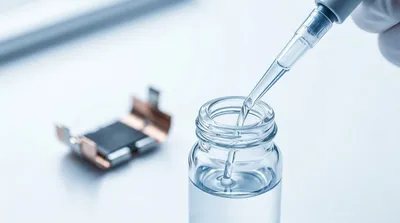 Laboratory setup for battery sample preparation with a pipette