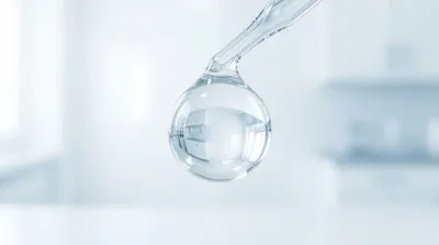 Laboratory droplet showing electrolyte for analysis