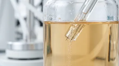 Karl Fischer titration setup with liquid electrolyte