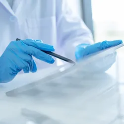 Scientists researching biochemical in a laboratory, Science experiment.

