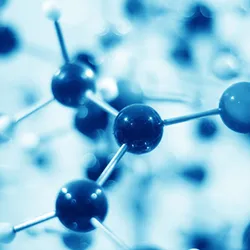 close up of Molecular structure model