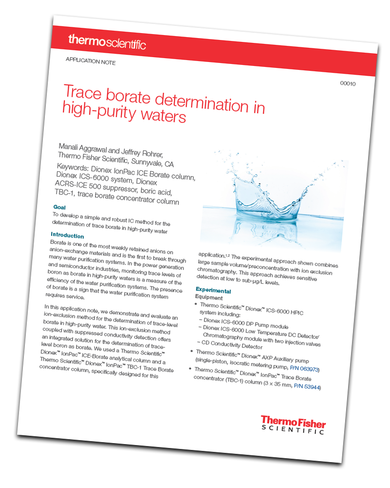 Thermo-trace borate determination
